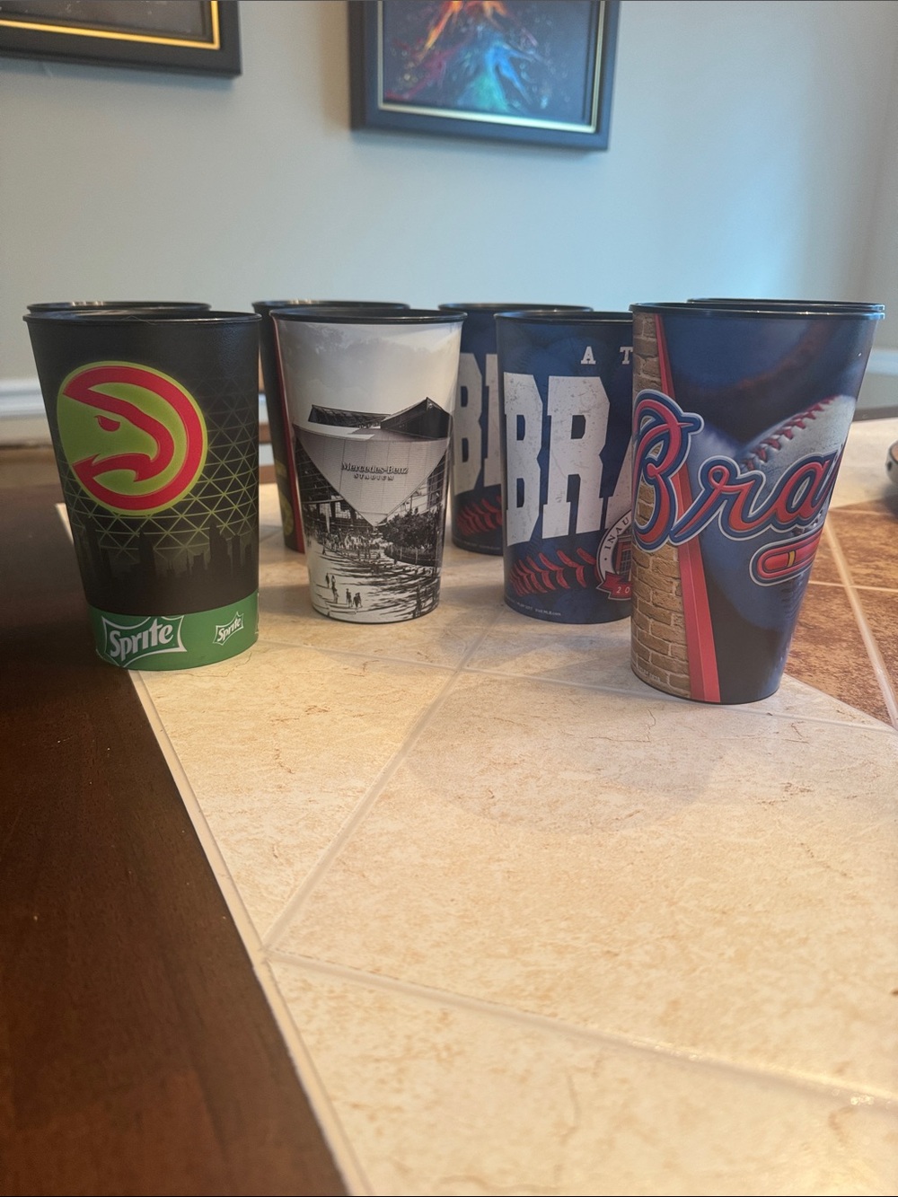 Atlanta Hawks AND Braves cups
